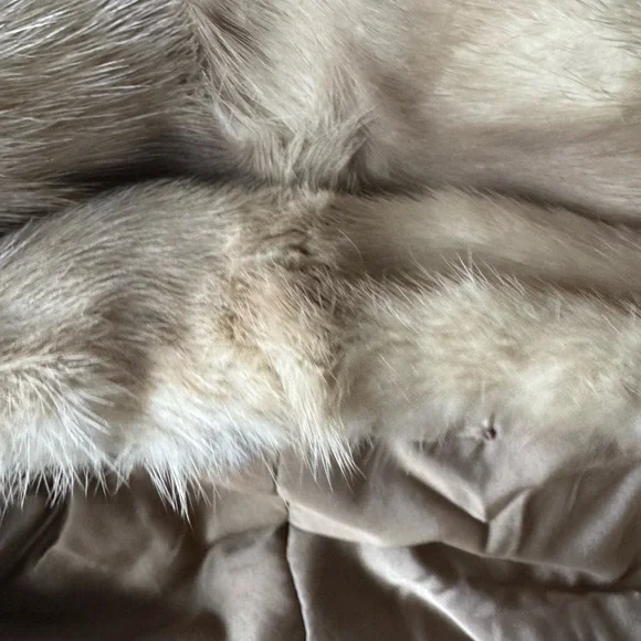 Vintage 1950s Marshall field & Company RARE sapphire mink fur coat cape - Picture 10 of 11